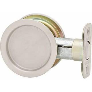 Kwikset 334 Round Hall/Closet Pocket Door Lock i antik nikkel