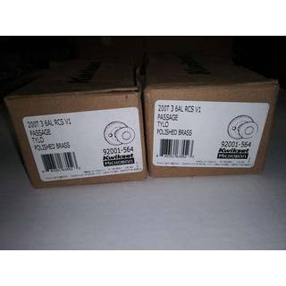 Kwikset Tylo Interi?r Passage Door Knob H?ndtag til skab og halld?re Ikke-l?sende doorknob i poleret messing