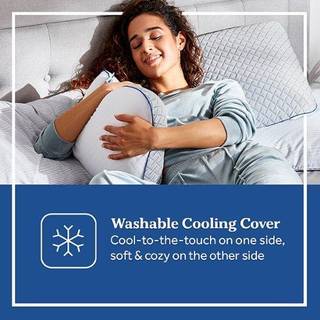 Sealy Essentials Cool Touch Memory Foam Pillows 1 Pack White