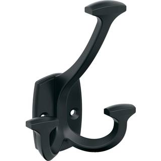 Amerock H37004MB | VICINITY Triple Prong Decorative Wall Hook | Matte sort krog til frakker hatte rygsække tasker | Kroge til badeværelset sovevæ