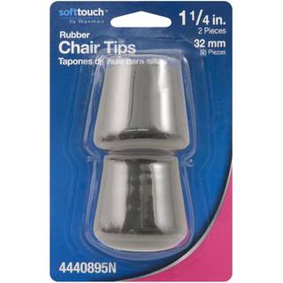 Softtouch 1-1/4 tommer gummi foldning metal stol ben cap udskiftning sort 2 stykker