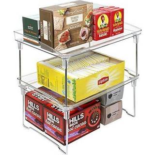 Sorbus Stabelbare hylder til skabe og bordplade - Storfartsarrang?r Stand Racks - Foldbare hylder til Undersink Kitchen Cabinets Pantry bordplade