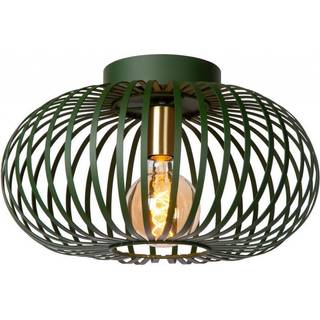 Bur-loftlampe Manuela, Ø 40 cm, grøn