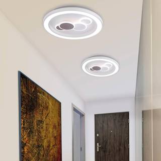 Paul Neuhaus LED-loftlampe Eliza, hvid, metal, Ø 60 cm
