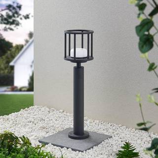 Lucande Berenike 60 cm vejlampe, mørkegrå, metal, GX53