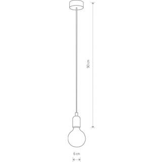 Pendellampe Silicone kun med fatning, sort