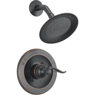 Delta Faucet Windemere Single-Function Shower Trim Kit med enkeltspray brusehovedolie gnidet bronze BT14296-OB (ventil ikke inkluderet)