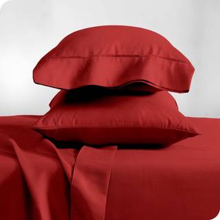 Bare Home Microfiber Pillow Cases - King Size Set of 2 - Cooling Pillow Cases - Double Borsted - Red Pillow Cases 2 Pack - Easy Care (King Pillow