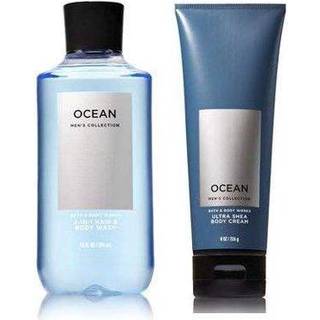 Bath & Body Works Men's Collection Ultra Shea Body Cream & 2 in 1 Hair and Body Wash Ocean.