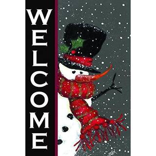 Toland Home Garden 100563 Snowman Velkommen vinterflag 28x40 tommer