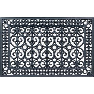 A1 Hjemmesamlinger store udendørs gulvmåtte gummi 24 """" X36 Ideel til udvendig indgangsskraber Sko rent af snavs og snavs tunge dørmå