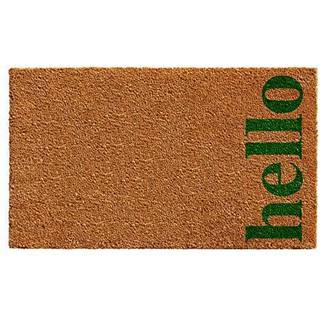Calloway Mills 102631729NGB Vertical Hello Doormat 17 """" X 29 """" Natural/Green