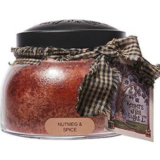 En munter giver - muskatnød & krydderi - 22 oz mama duftende stearinlys med låg - Keepers of the Light - 125 timers brændtidsgave til kvinder Bro