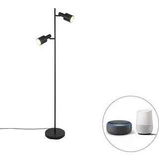 Smart gulvlampe sort inkl. 2 Wifi A60 - Stijn