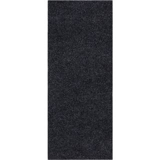 Ottomanson Solid Design Not-Slips Rubberback 2x7 Indoor/Outdoor Runner Rug til Hallway Kitchen Living Room Garage Patio 2 'X 7' Sort