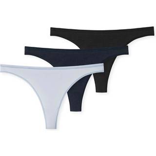 Schiesser 3-pak 95-5 Organic Cotton Thong - Blue/Lightblue - 42
