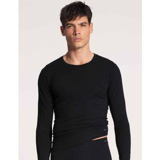 Calida Cotton Code Shirt Long Sleeve - Black - Large