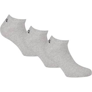 FILA 3-pak Invisible Plain Ankle Socks - Grey - Str 43/46