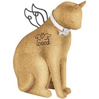 Carson Bereavement Memorial Cat figurstatue med Angel Wings Memory Pet Lost Sympati Gift af Robin Davis