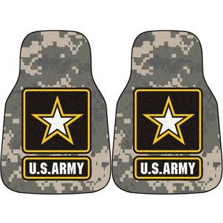 Fan Mats U.S. Army 2-PC Carpet Car Mat Set/17 """" X27 """"