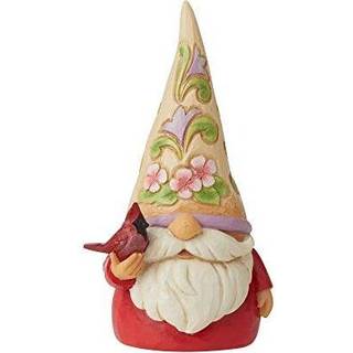 Enesco Jim Shore Heartwood Creek Gnome med en kardinal figur 4,72 tommer flerfarvet