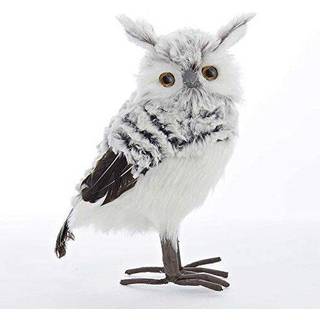 Kurt Adler Owl 10-tommer gr?/hvid