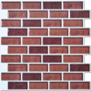 Art3d 17,7""""x78,7"""" Peel and Stick Tapet - Dekorativt selvkl?bende vinylfilm Tr?kornstapet til m?belskab Bordpladehylde Papir Brunlig Shiplap Tap