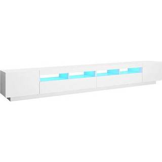 tv-skab med LED-lys 300x35x40 cm betongrå