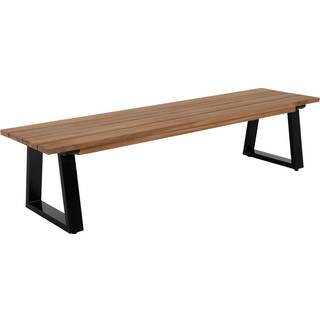 Laurion teak bænk sorte ben