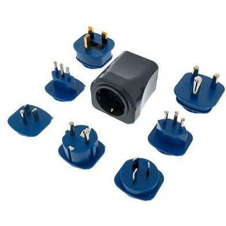 Rejseadapterkit - 7 adaptere - Verden
