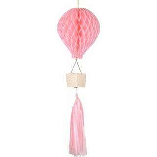 1 stk. Rosa honningkage luftballon sæt med tassel, 28 cm diameter, høj kvalitet papir