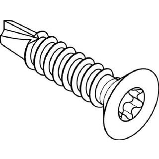 REYHER 075040190063060 Pladeskrue T30, forsænket, DIN7504P 6,3 x 60 mm, pakke med 250