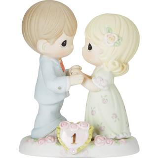 Precious Moments 1. jubil?umsfigur | Et helt ?r fyldt med specielle ?jeblikke 1. jubil?um bisque porcel?nsfigur | Et ?rs jubil?um