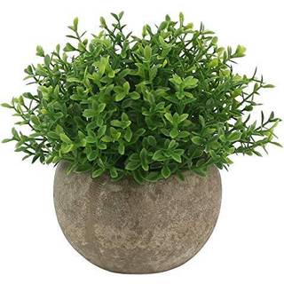 Ogrmar mini plastik kunstige planter gr?s i gryde/sm? kunstige faux gr?nne omgivelser/mini planter topiary buske falske planter til badev?relse h