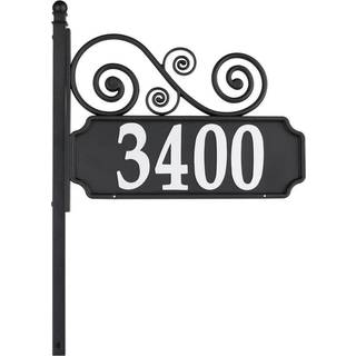 Nite Bright Scroll Reflective Address Post -tegn