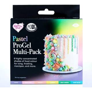 Multipakke med 6 Pastafarver, Pastel - Rainbow Dust ProGel