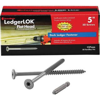 Fastenmaster Ledgerlok fladt hovedtr?skrue - kasse med 50-5 """"