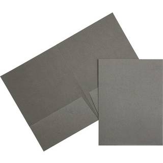 Jampapir To lomme teksturerede linnedpræsentationsmapper - Bogstavstørrelse Forretningsmappe - Grå - Bulk 25/pakke