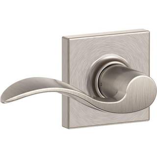 Schlage Accent Lever med Collins Trim Hall og skabslås i satin nikkel - F10 ACC 619 Col