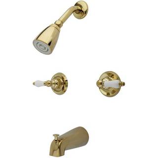 Kingston messing KB242PL karbad og bruser vandhane poleret messing