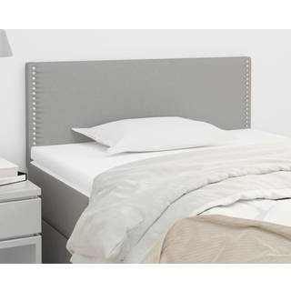 Sengegavle 80X5X78/88 Cm Stof Lysegrå - Lav / 90 cm