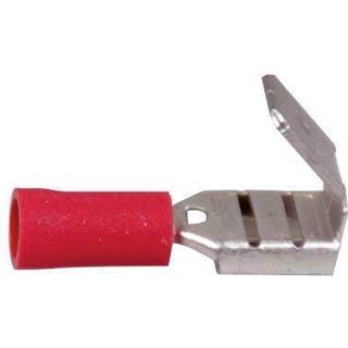 Helisolerede fladstikhylstre med forbindelse, han, 6.4 x 0.8 mm, passer til kabel 4 - 6 mm², 100-pak, gul