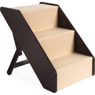 Bedste valgprodukter 3-trins sammenfoldelig justerbar skridsikre bredt tr? k?ledyr trapper til stue sovev?relse hund og katte st?rrelse lille med