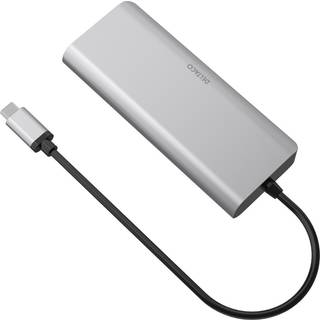 Deltaco USBC-HDMI24 - USB-C docking station 1x HDMI/RJ45/2x USB-A/SD space grey