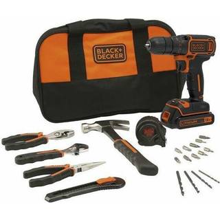 Skruemaskine Black & Decker BDCDC18HTSA-QW; 18 V; 1x1,5 Ah batt. + tilbehør