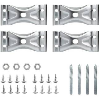 Powertec Kerf Mount Corner Bracket 4PK m/montering af hardware hj?rne seler til sofabord/skrivebord ben/spisebord/b?nk ben (71427)
