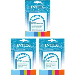 INTEX Wet Set Vinylreparationssæt: 18 klæbende lapper til bassiner, slanger og vinyludstyr, 7,5 in² hver