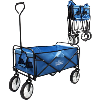 Trækvogn Foldbar Blå - Belastning 68 kg - Mål 100x60x50 cm - Hurtig levering