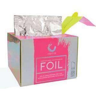Colortrak pr?gede ark Silver Aluminium Folie Pop-Up Dispenser 500 Forudsk?rne ark Ikke-skridsikre S?lv 5 x 11 ark til h?rfoliefarvning og fremh?v