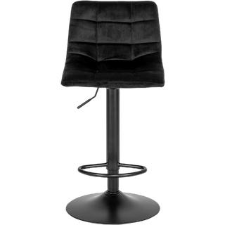 Middelfart barstol, velour, sort